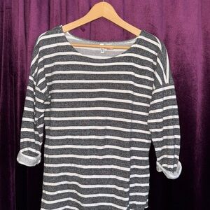 Soft Striped Black and White Women's Top